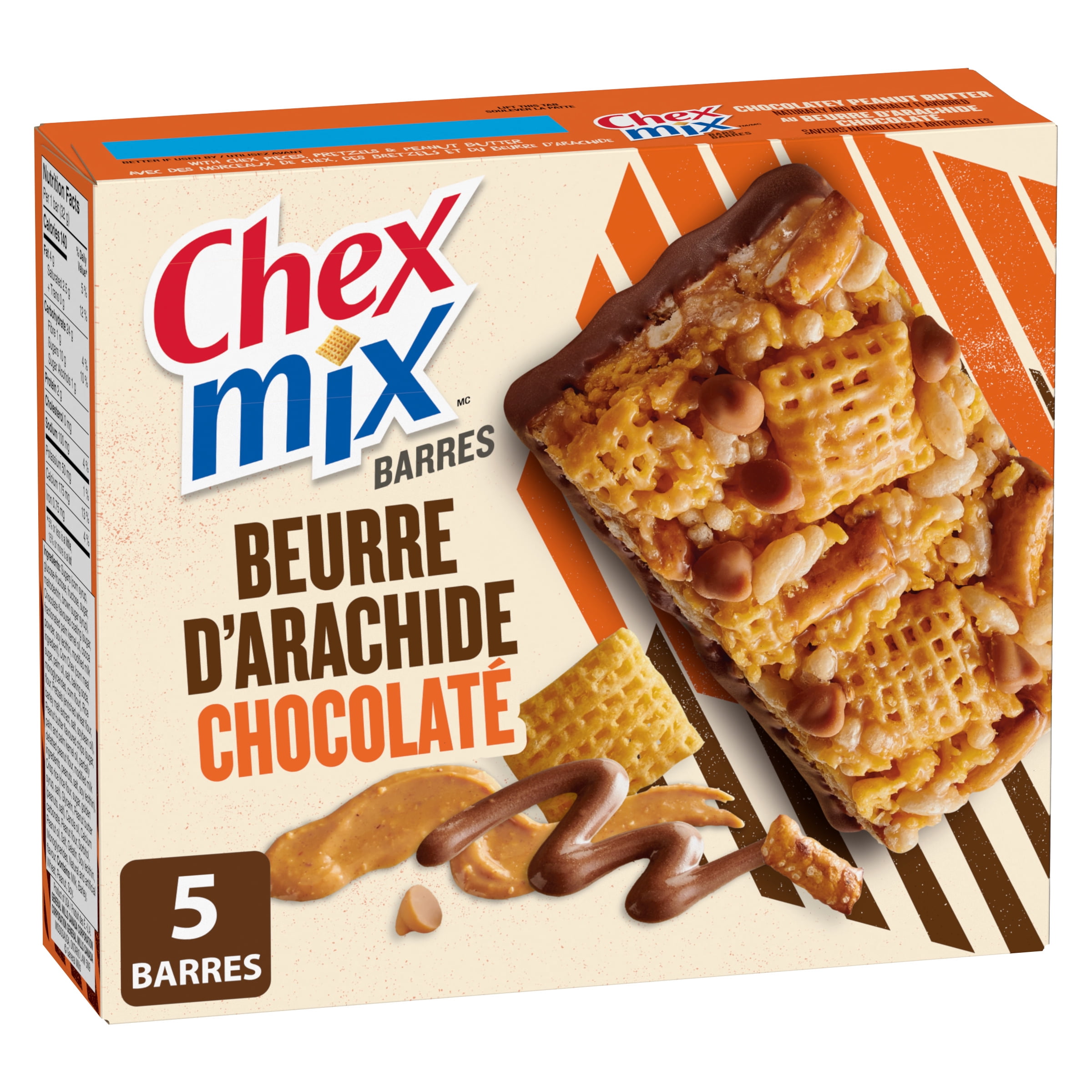 Chex Mix Chocolatey Peanut Butter Bars, 5 CT