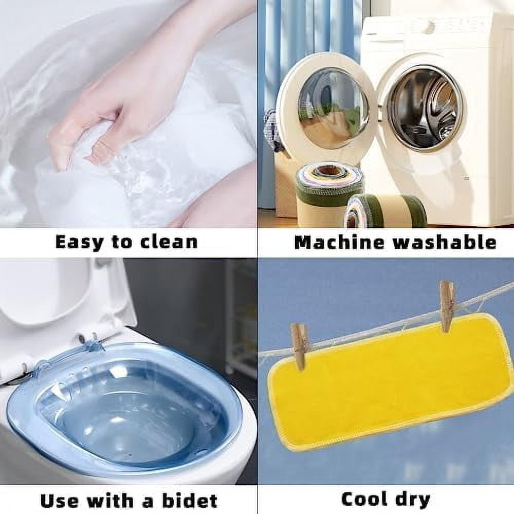 Simnice Reusable Toilet Paper Cloth — 60 Pack Reusable Toilet Paper Washable Roll，Cotton Flannel Bidet Towels Wipes Absorbent