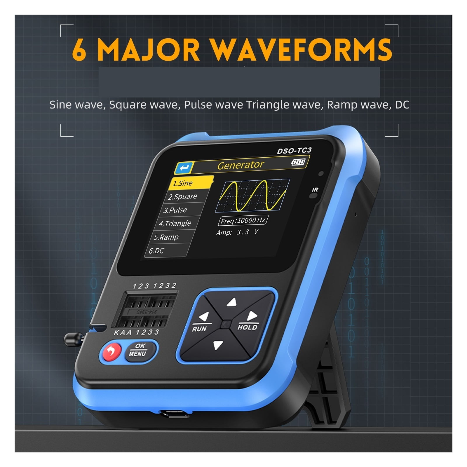 Digital Oscilloscope Transistor Tester Function Signal Generator 3 In 1 Multifunction Electronic Component Tester ,Professional Designed