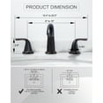 thumbnail image 5 of Wowow Widespread 2-Handle Bathroom Faucet in Oil Rubbed Bronze for Bathroom Sink with Pop Up Drain, 5 of 6