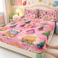 thumbnail image 4 of Manfei Happy Xmas King Sheets,Cute Christmas Gift Box Bedding,4 Pieces,1 Flat Sheet,1 Fitted Sheet and 2 Pillowcases, 4 of 6