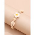 thumbnail image 3 of 1 pieza (blanco) tobilleras genéricas conchas flores tobillera concha pulseras de tobillo cadena joyería de pie de playa ajustable para mujeres y niñas ER, 3 of 5