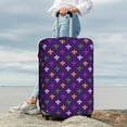 thumbnail image 3 of Lsque Purple Mardi Gras Printed Luggage Cover, Travel Luggage Protector,Scratch and Dirt Resistant, Fits 18-32 Inch Luggage - Large, 3 of 9