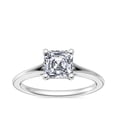 thumbnail image 1 of 1.00 Carat Excellent Asscher Cut Real Diamond New Design Solitaire Ring for Wedding Solid 18K White Gold Size 11, 1 of 8