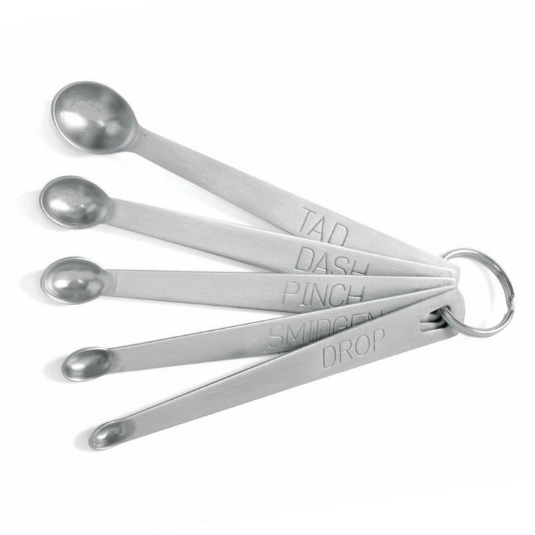 5Pcs Steel Mini Set Dash Pinch Smidgen Norpro Measuring Spoons-NEW