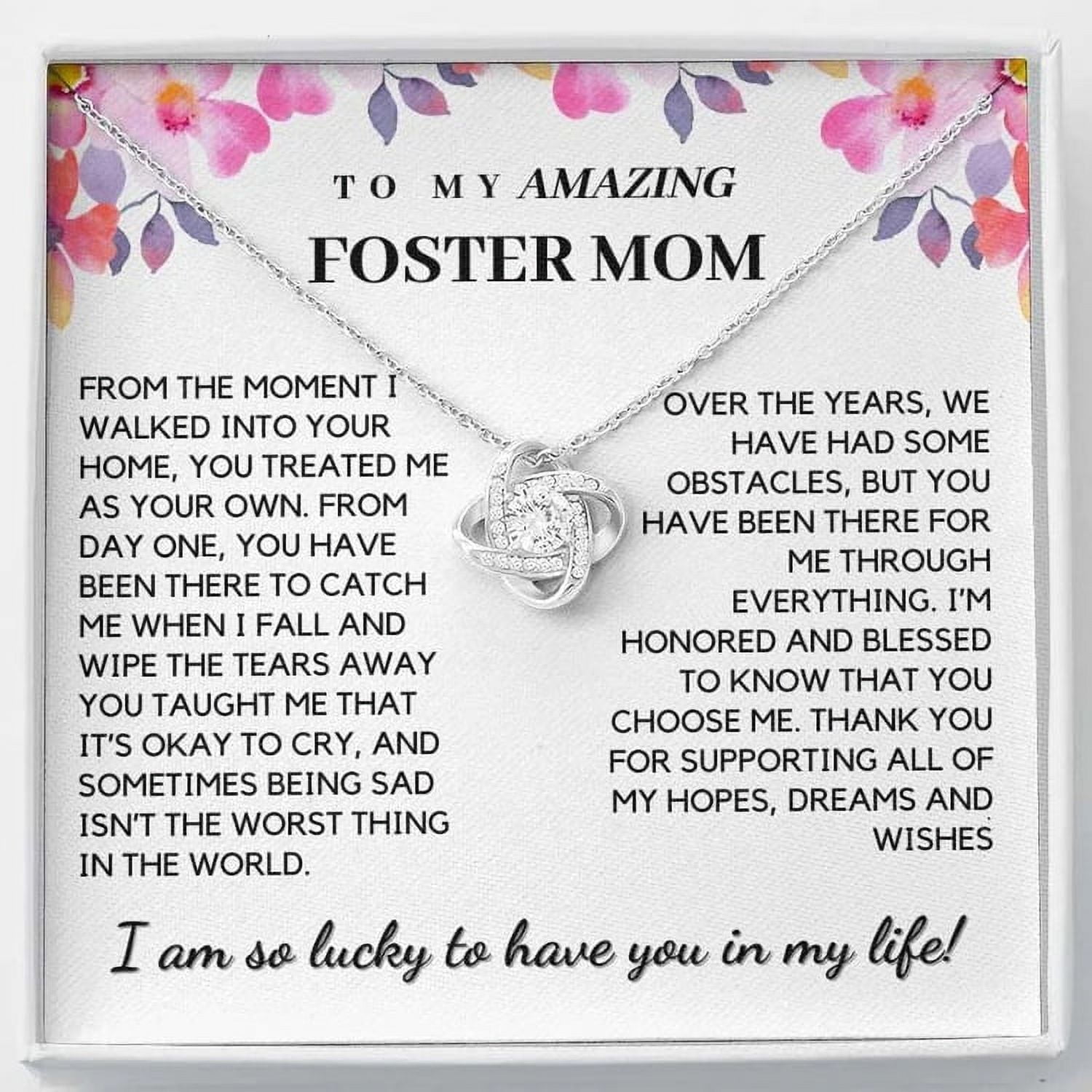 To My Amazing Foster Mom Necklace, Foster Mom Gift, Step Mother Gift, Meaningfull Message for Mother's Day