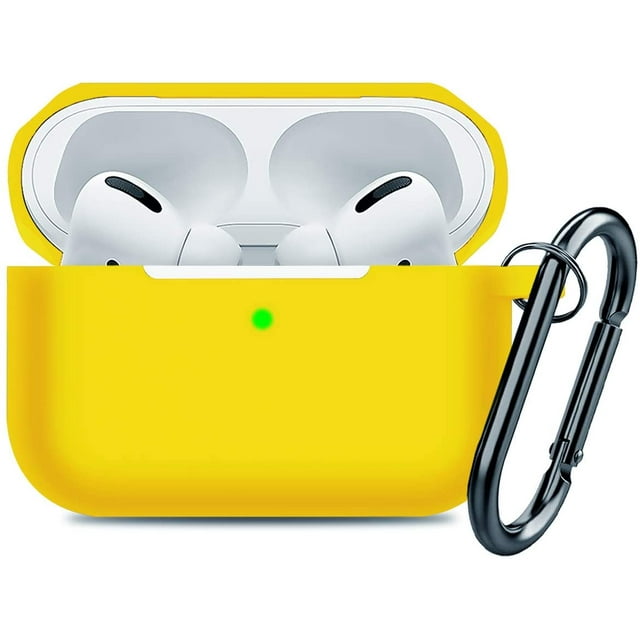 Housse de Protection en Silicone pour Coque de Protection Compatible AirPods Pro 2019 (avant LED Visible) Noir