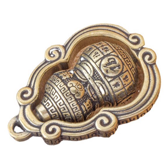 HOOWIFFY Brass Keychain Decor Vintage Ornament Key Buckle 1Pcs