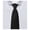 Black, variant on Men's Silk Blend Solid Color 2.5 inch Slim Width Neck Tie - Rust