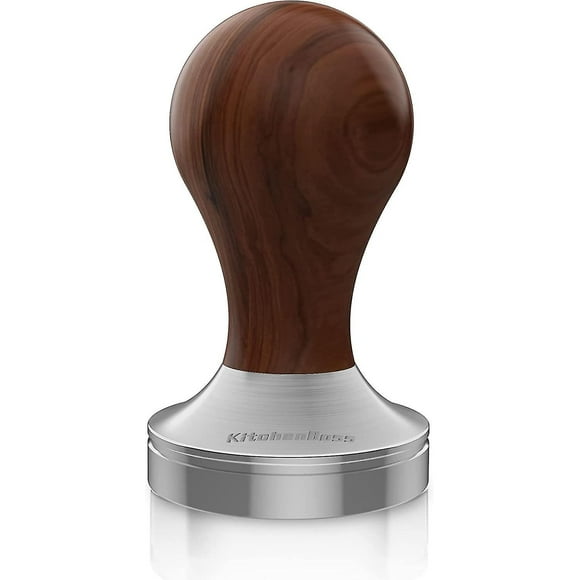 53 Mm Espresso Matrice, Made Of Stainless Steel Base And High-quality Solid Wood Handle, Coffee Grinder For Cafes And Coffee Lovers, Coffee Tamper Pad
