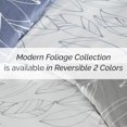 thumbnail image 6 of Premium Quality Vilano Choice Modern Foliage Reverseable Duvet Cover Sets, 6 of 9