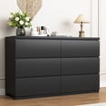 thumbnail image 4 of FFZ 6 Drawer Wood Dresser, Wide Storage Tower Clothes Organizer For Bedroom Hallway Living Room, 4 of 5