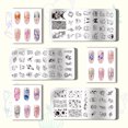1 Set Stainless Steel DIY Nail Art Templates Template Tool Rectangle ...