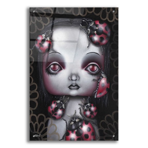 Epic Art 'Ladybug Girl' by Abril Andrade, Acrylic Glass Wall Art, 24"x36"