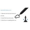 thumbnail image 4 of Juego de puntas de repuesto para bolígrafos EXTFOA S Pen, paquete de 10 unidades y 2 herramientas, color negro, 4 of 4
