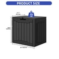 thumbnail image 3 of DEXTRUS Coffre de Terrasse Extérieur en Résine de 31 Gallons avec Séparateur et Poignées Latérales, Rangement pour Meubles de Patio Étanche et Verrouillable, Noir, 3 of 9