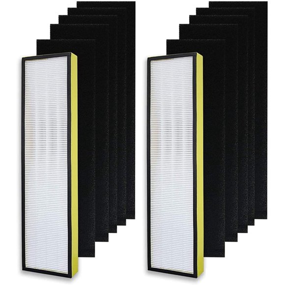 FLT5000 Replacement Filter Compatible with GermGuardian FLT5111 Filter C Fits AC5000 AC5000E AC5250PT AC5300B AC5350W AC5350B AC5350BCA1 Air Purifiers,2-Pack