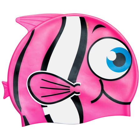 Little Buddy Silicone Swimcap for Children - Pink fish (Best Way To Wash Stuffed Animals)