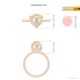thumbnail image 5 of ANGARA Trillium Golden South Sea Cultured Pearl Solitaire Ring in 14K Rose Gold for Women | June Birthstone, Birthday, Anniversary, Jewelry Gift for Women | Pearl Ring, 5 of 8