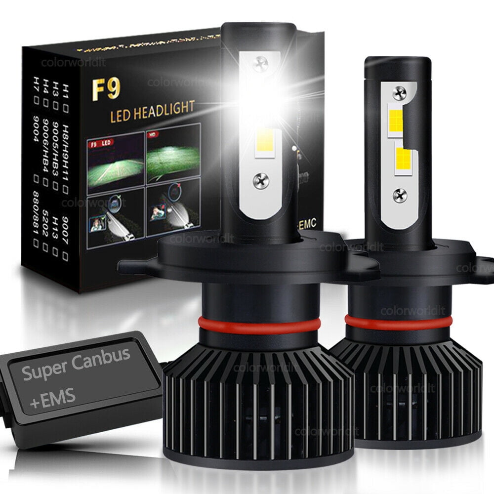 H7 LED Headlight Bulbs, 100W 8000lm CSP Focus High or Low Beam with Free Canbus, 6000K Super White LED Fog Light Lamp, 2 Pack