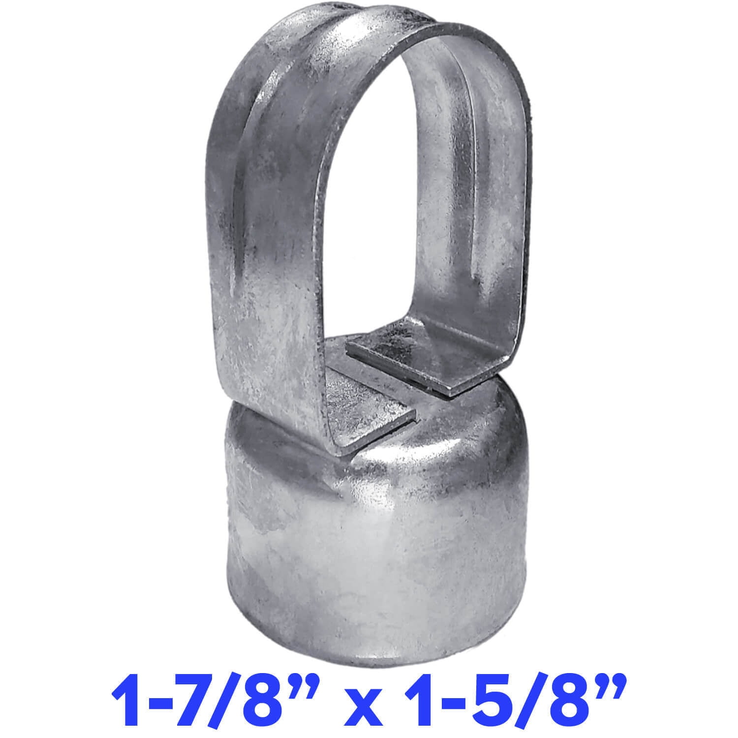 Heavy Duty Steel Fence Loop Cap 2-3/8" x 1-5/8" 