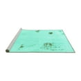 thumbnail image 2 of Ahgly Company Machine Washable Indoor Rectangle Abstract Turquoise Blue Modern Area Rugs, 7' x 9', 2 of 4