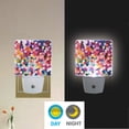 thumbnail image 2 of Yayeee LED Plug in Night Light for The Home with Auto Dusk to Dawn Light Sensors, 2 Pack, Black Colorful Circles, 2 of 6