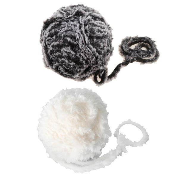32 Metros de Piel Suave para Tejer Crochet+32 Metros de Piel Suave para Tejer a Ganchillo Negro Gris