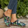 thumbnail image 7 of ZACPNCV Women's Floral Embroidered Closed Toe Mule Wedge Slippers Trendy Thick Sole Comfort Casual Fall Winter, 7 of 7