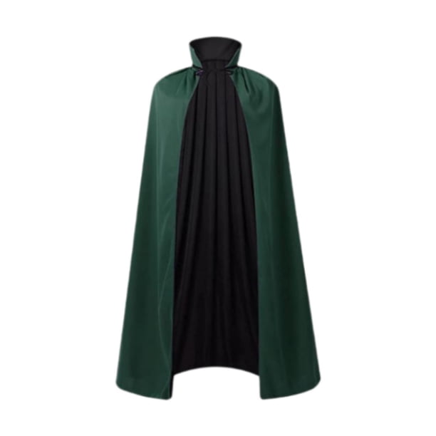 Capa de Halloween para hombres y mujeres Capa de mago para niños y adultos Disfraz de Halloween Verde 75 cm