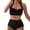 D119/Black, variant on Afdoent Womens Bikini Sets Women Two Piece Swimsuit Retro Solid Color Ruched High Waisted Bikini With Bottom Swimwear