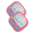 thumbnail image 4 of FRCOLOR kitchen alarm timer 2pcs LCD Screen Digital Kitchen Cooking Timer Count Down Up Clock Loud Alarm Magnetic Ultra Thin Timing Device for Laboratory - No Battery (Pink),2.95"X2.56"X0.79", 4 of 4
