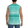 thumbnail image 4 of Goofa Teal Turquoise Printed Men's Sleeveless T-Shirt - Athletic Gym Workout Tank Top for Men - Moisture-Wicking, UPF 30+ Quick-Dry Muscle Tee-Medium, 4 of 8