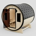 thumbnail image 2 of ALEKO Outdoor 3-4 Person Pine Wood Dry Wet Barrel Sauna with Heater and Roof, 2 of 18