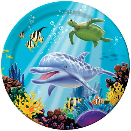 Dolphin Party Dinner Plates, 8pk