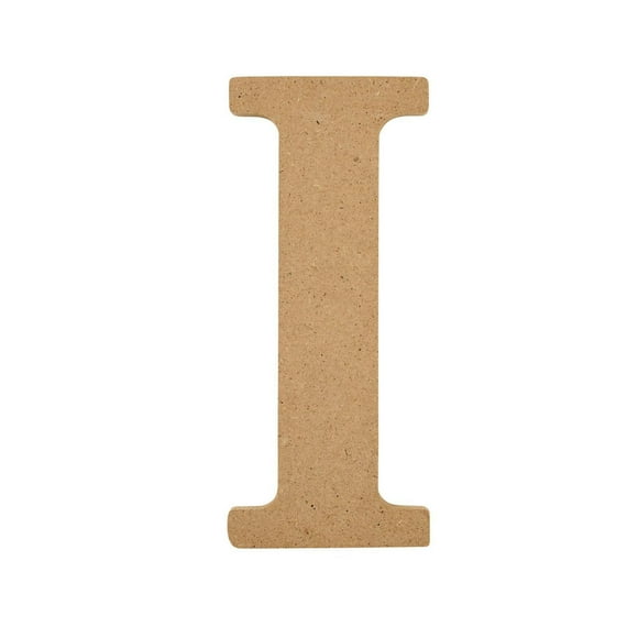 Plaid Unfinished Wood 5" Letter, I