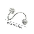 thumbnail image 6 of SmartBy 1Pc Piercing Earring Faux Crystal Tragus Studs Earring Easy to Clean Stud Earring for Auricle Cartilage Lip, 6 of 7