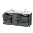 thumbnail image 4 of Wyndham Collection WCS141472DGYWQUS3MXX Sheffield 72" Free Standing Double Basin Vanity, 4 of 7