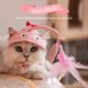 thumbnail image 2 of Juguetes para gatos Yashi Juguetes interactivos para gatos Tocados para pesca de gatitos rosa, 2 of 5