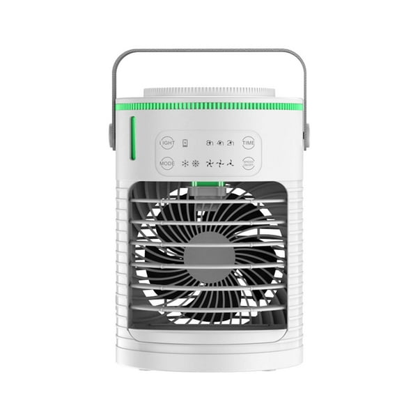 TopLLC Portable Air Conditioner Fan, Evaporative Air Cooler with Colorful Light and Timer, USB Powered 3 Wind Speed and 2 Cool Mist Personal Electric Desk Fan Strong Airflow Cooling Fan for Office