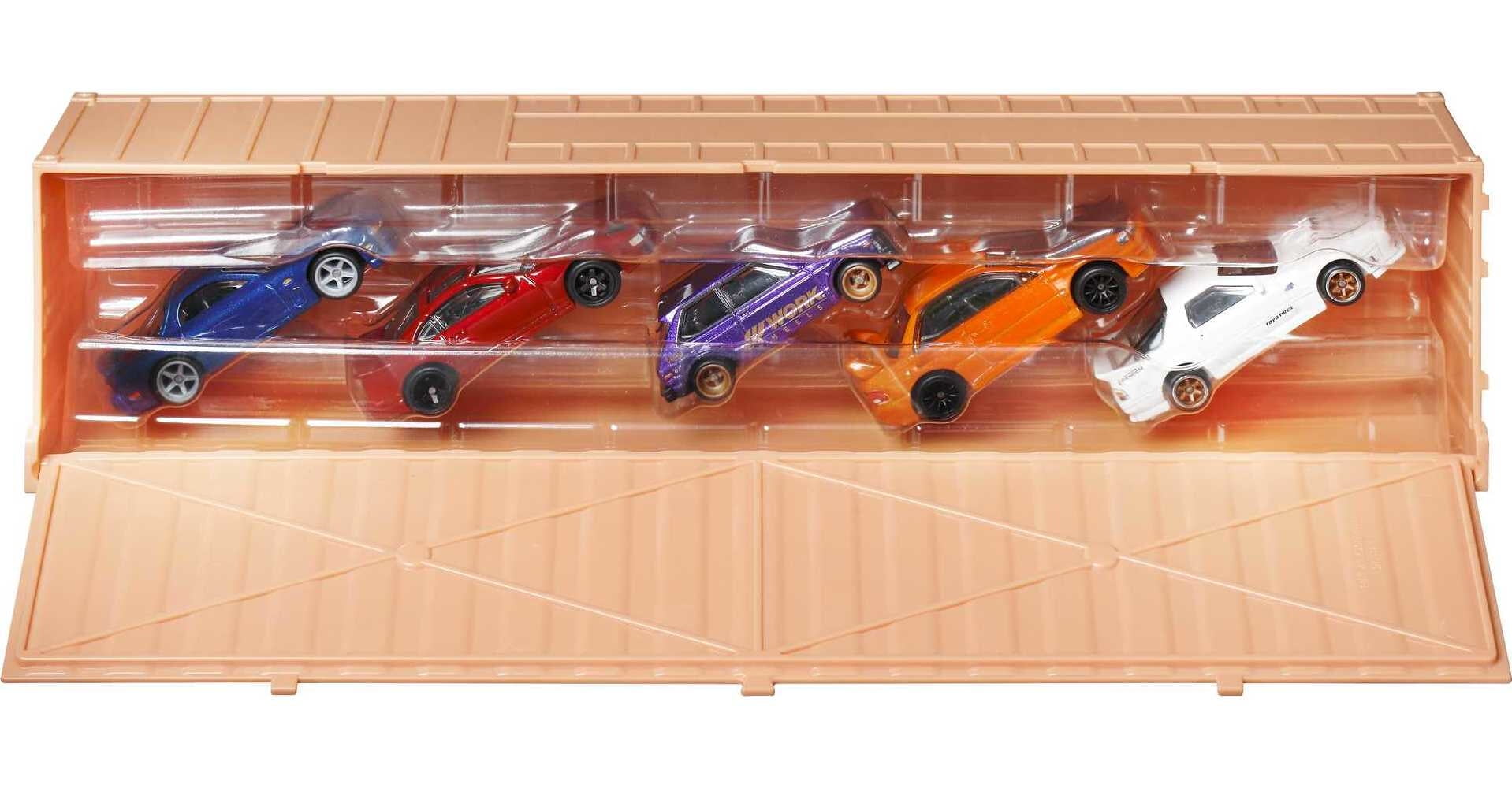 Hot Wheels Ronin Run Tokyo Container Set, 5 JDM Toy Cars, Adult