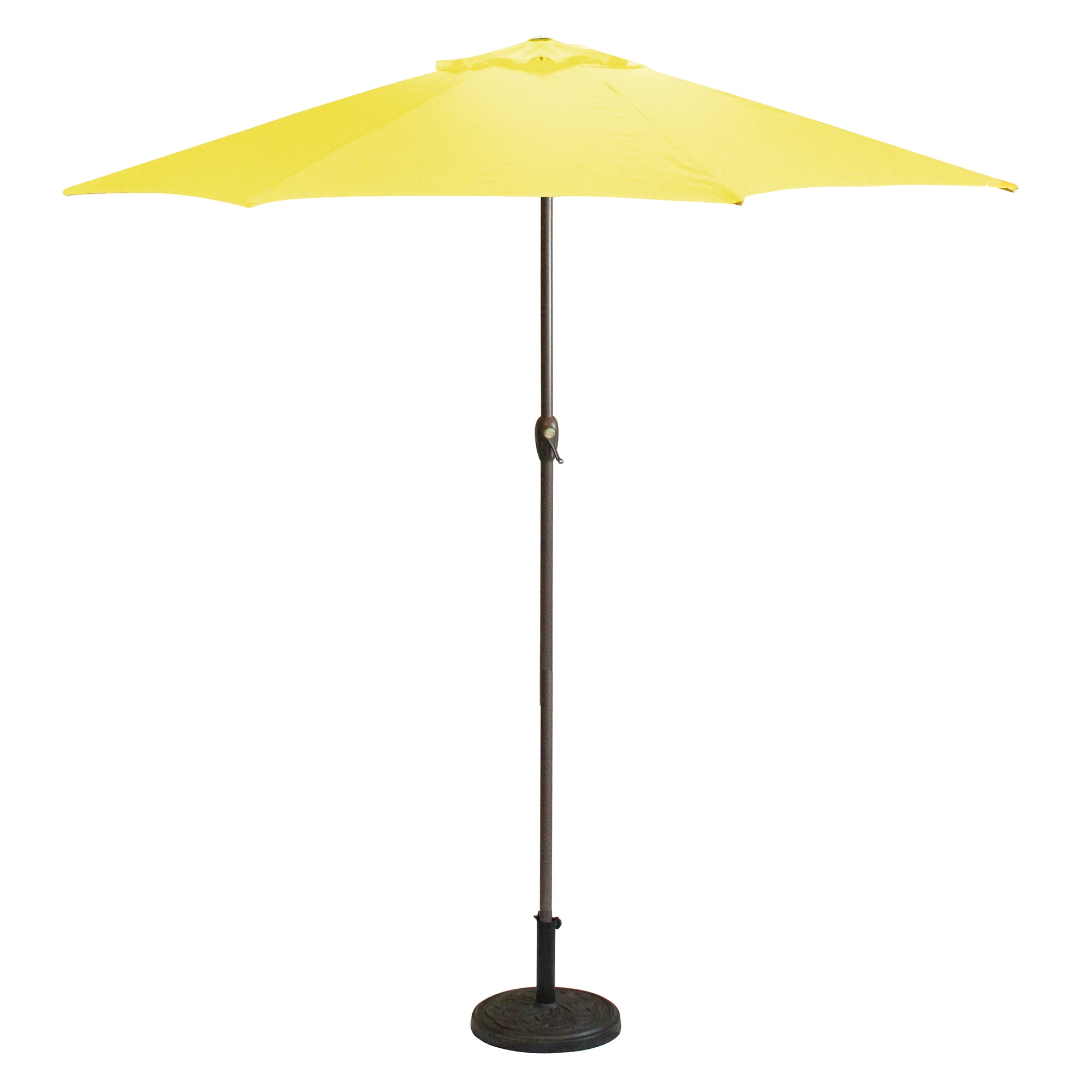 9ft Outdoor Patio Market Umbrella With Hand Crank And Tilt Yellow Walmart Canada