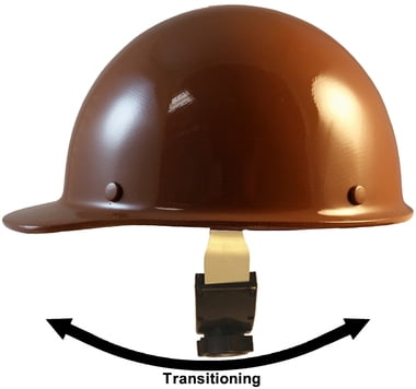 MSA Skull Guard Hard Hat - Fiberglass Cap Style With Swing Suspension - Custom Brown Color