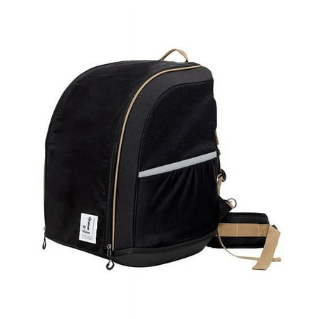 Champion Large Dog Carrier Backpack with Window 3-in-1 Travel Backpack, Dog Suitcase with Wheels & Car Seat Booster, Black