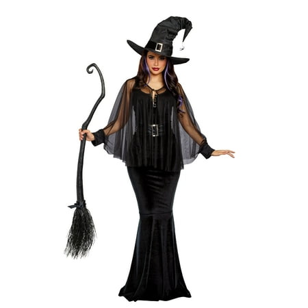 Dreamgirl Women's Bewitching Beauty Velvet Witch Costume Gown