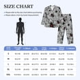 thumbnail image 4 of Susaid Spiders Print Men's Long Sleeve Pajama Set, Two-Piece Button-Down Loungewear PJs Set, Comfortable Sleepwear for Relaxation-X-Large, 4 of 7
