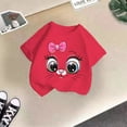 thumbnail image 4 of WEAIXIMIUNG T-Shirt Thermique à Manches Longues pour Filles, Imprimé Mignon, Col Rond, Manches Courtes, Été, Décontracté, Mode, 6-8 Ans, 4 of 4