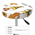 thumbnail image 4 of Hirioo Happy Fall for Round Bar Stool Seat Covers Washable Stool Cushion Slipcover Elastic Bar Chair Covers for 12-14 Inch Chair-13 inch, 4 of 7