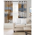 thumbnail image 2 of Brown Blue Abstract Kitchen Curtains Ombre Vintage Oil Painting Modern Art Cafe Short Curtains for Bathroom Blackout Window Curtain Small Window Treatment Drapes for Bedroom Living Room 52"x45"x2, 2 of 9