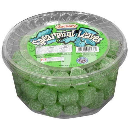 Zachary: Artificial Spearmint Flavored Chunks Coated In Sugar Spearmint Leaves, 32 oz